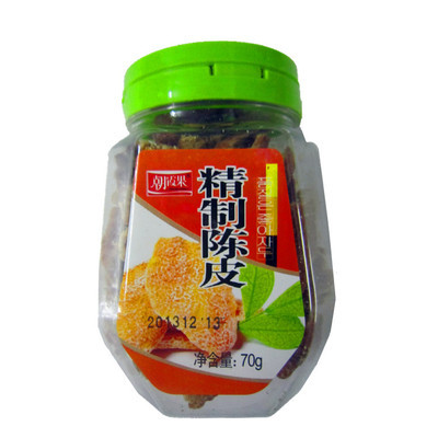 70g朝霞果精制陳皮（瓶裝） 清甜果脯，美味相伴